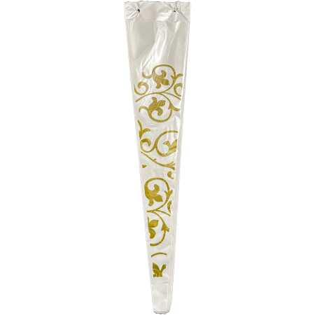 Single Rose Cellophane Sleeve &ndash; Pearlised Gold