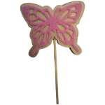 PINK WOODEN BUTTERFLY PICK