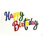 FLOWER CARD HAPPY BIRTHDAY COLOUR 13*9CM