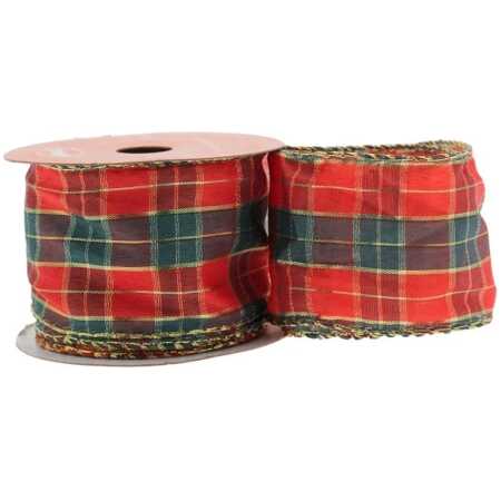 Christmas - Wired Tartan Ribbon (63mm)