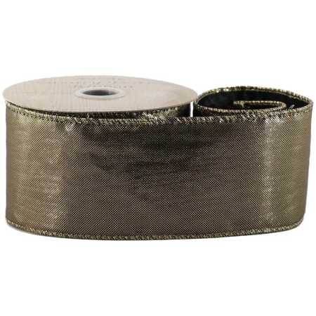Christmas - Metallic Gold Ribbon - Wired Edge - 63mm x 10yds