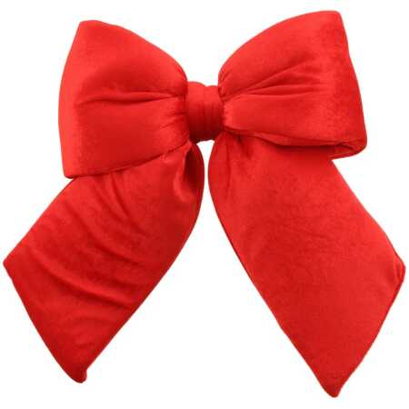 28cm Velvet Bow Red