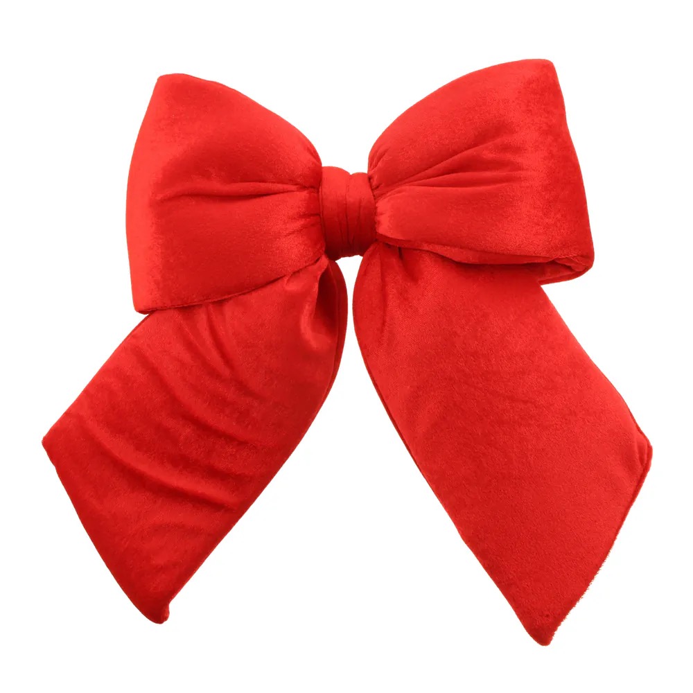 28cm Velvet Bow Red, The Baggery Sundries UK Ltd 28cm Velvet Bow Red