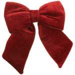 48cm Velvet Bow - Burgundy