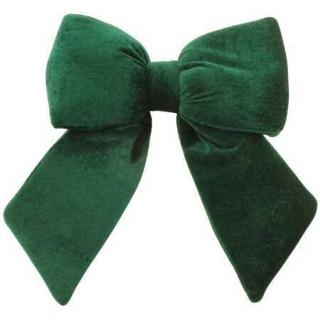 28cm Velvet Bow - Dark Green