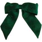 68cm Velvet Bow - Dark Green
