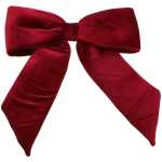68cm Velvet Bow - Burgundy