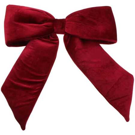 68cm Velvet Bow - Burgundy