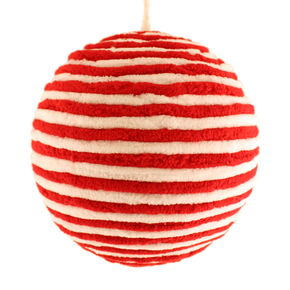 15cm Hanging Candy Cane Ball, The Baggery Sundries UK Ltd 15cm Hanging Candy Cane Ball