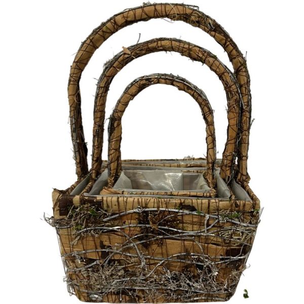BARK CHRISTMAS SET OF 3 SQUARE, The Baggery Sundries UK Ltd BARK CHRISTMAS SET OF 3 SQUARE