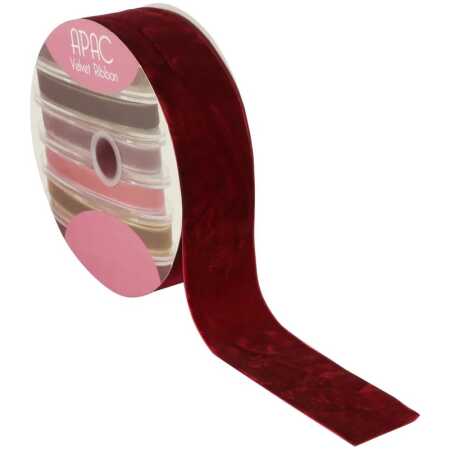 Christmas - Burgundy Velvet Ribbon 50mm x 20m