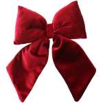 Christmas - 24cm Red Velvet Bow on Clip