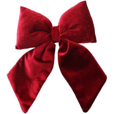 Christmas - 24cm Red Velvet Bow on Clip