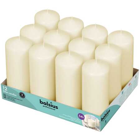 Bolsius Professional Pillar Candles 170/58mm Tray 12 - Ivory