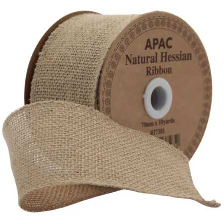Hessian Ribbon - 70mm