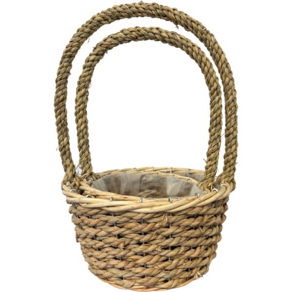 Seagrass Set of Two Round, The Baggery Sundries UK Ltd Seagrass Set of Two Round