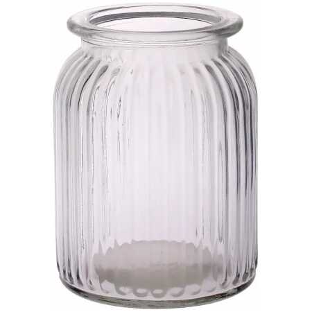 Ribbed Glass Vase (14.5cm)