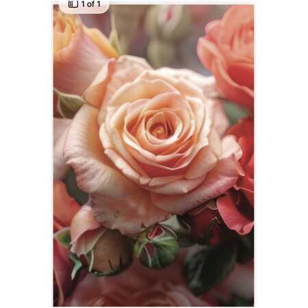 Folded Peach Roses