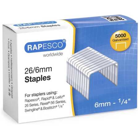 Staples 5000 per box (26/6mm)