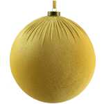 Christmas - 20cm Velvet Hanging Ball Gold