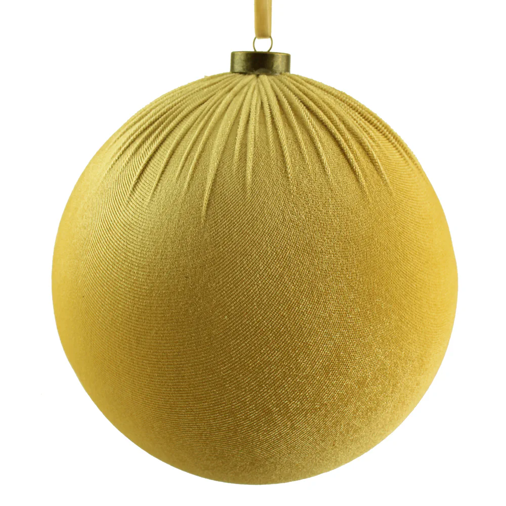 Christmas – 20cm Velvet Hanging Ball Cream, The Baggery Sundries UK Ltd Christmas – 20cm Velvet Hanging Ball Cream