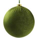 Christmas - 20cm Velvet Hanging Ball Green