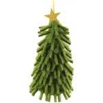 12cm Felt Fringed Hanging Christmas Tree