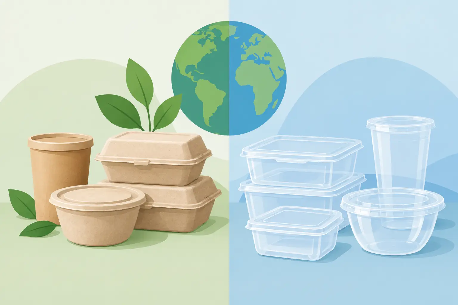 biodegradable versus plastic food containers
