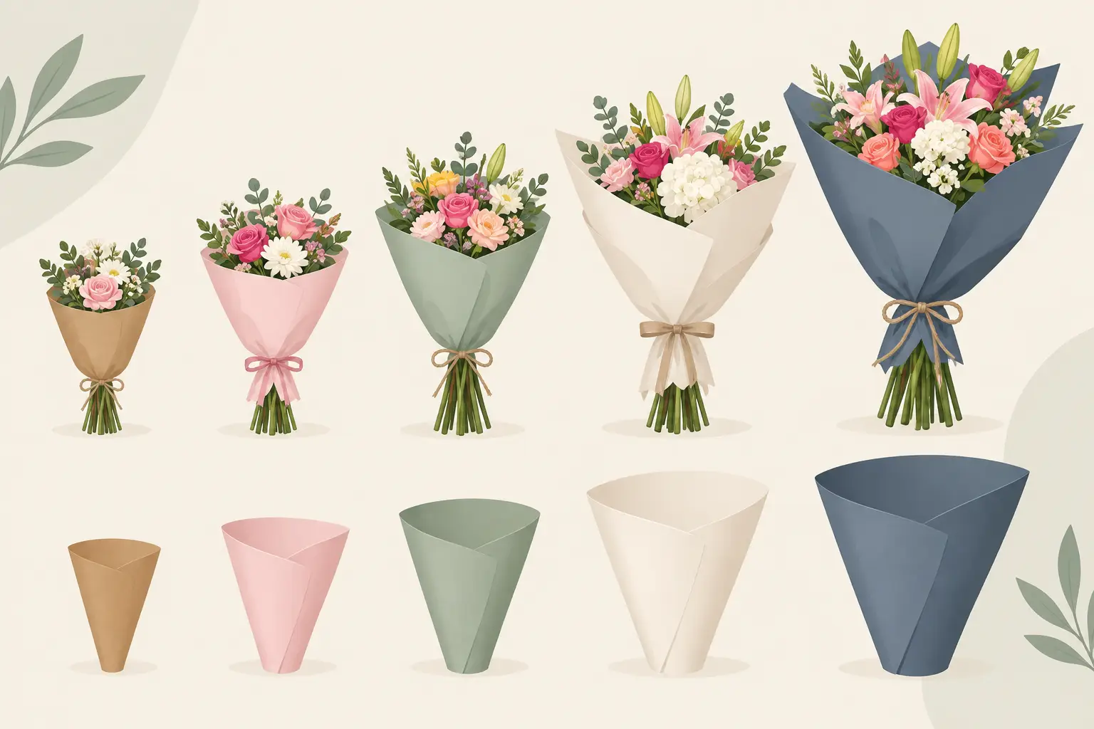 what size bouquet sleeve